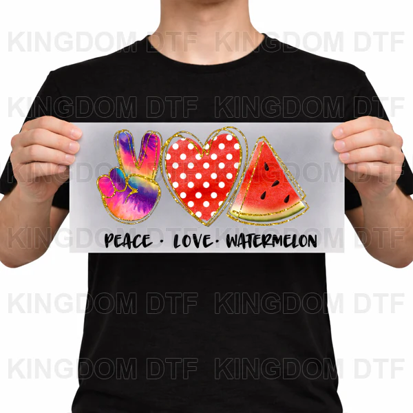 Peace Love Watermelon DTF Transfers - Ready To Press